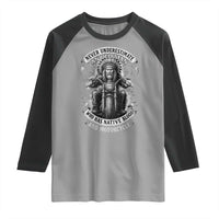 Never Underestimate An Old Man Who Has Native Blood And Motorcycle Raglan Shirt Native American Biker - Wonder Print Shop