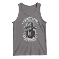 Never Underestimate An Old Man Who Has Native Blood And Motorcycle Tank Top Native American Biker - Wonder Print Shop