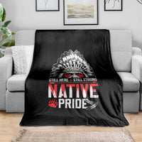 Still Here Still Strong Native Pride Throw Blanket Native American Feather - Wonder Print Shop