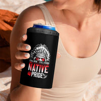 Still Here Still Strong Native Pride 4 in 1 Can Cooler Tumbler Native American Feather - Wonder Print Shop