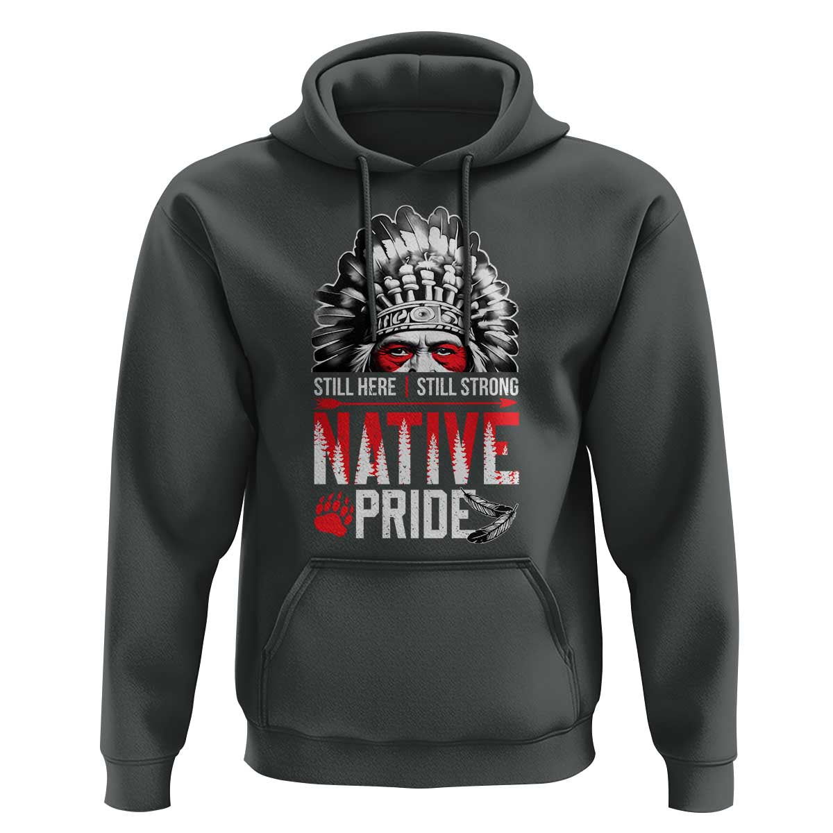 Still Here Still Strong Native Pride Hoodie Native American Feather - Wonder Print Shop