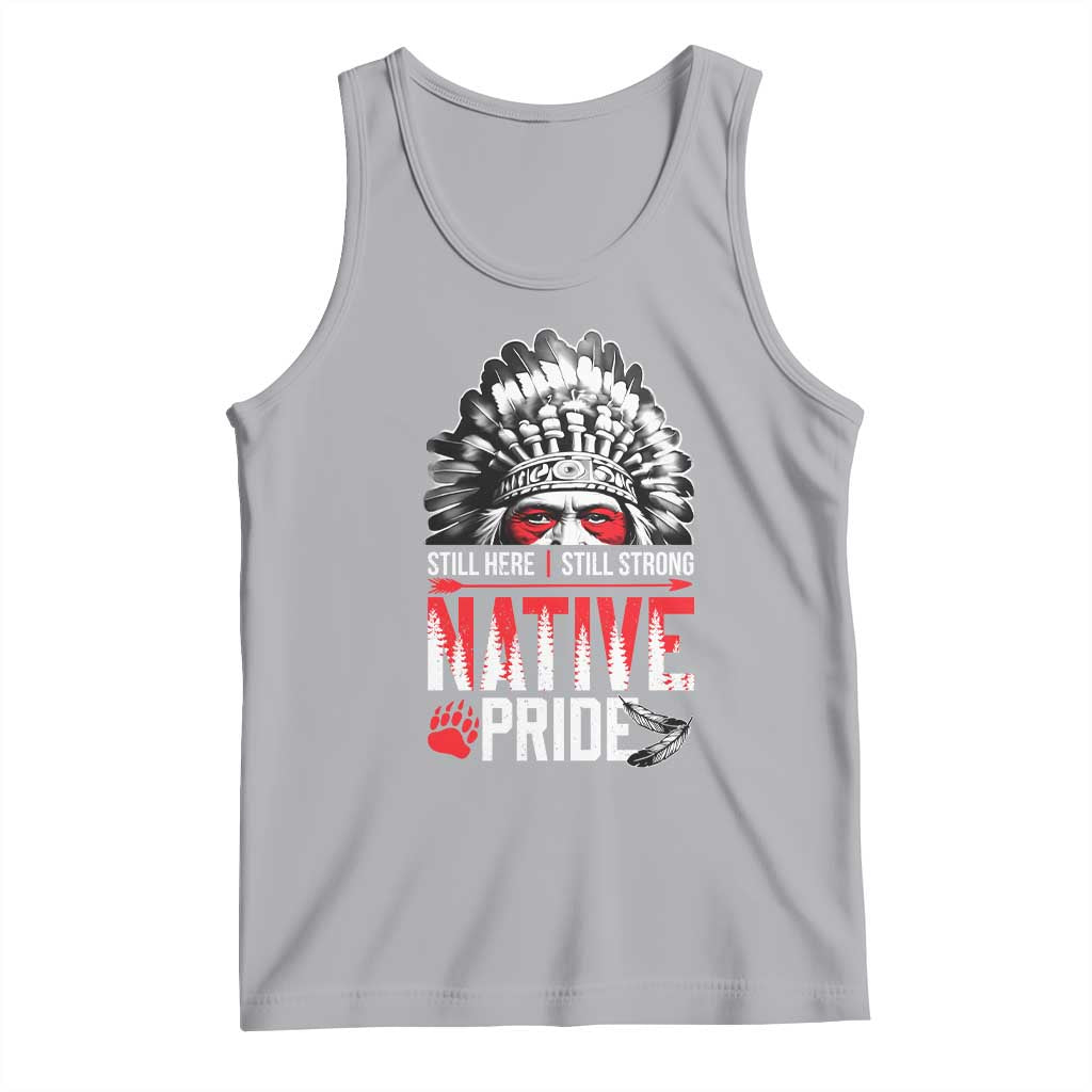 Still Here Still Strong Native Pride Tank Top Native American Feather - Wonder Print Shop