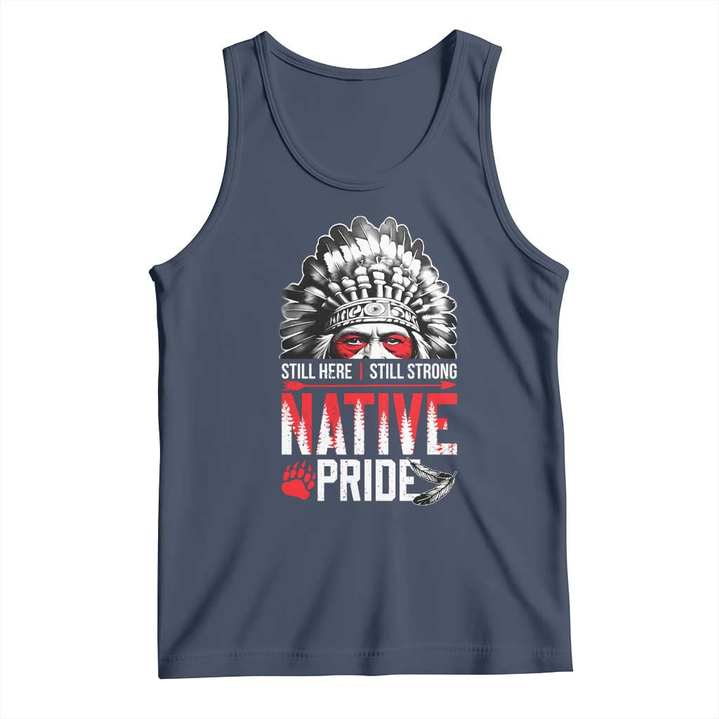 Still Here Still Strong Native Pride Tank Top Native American Feather - Wonder Print Shop
