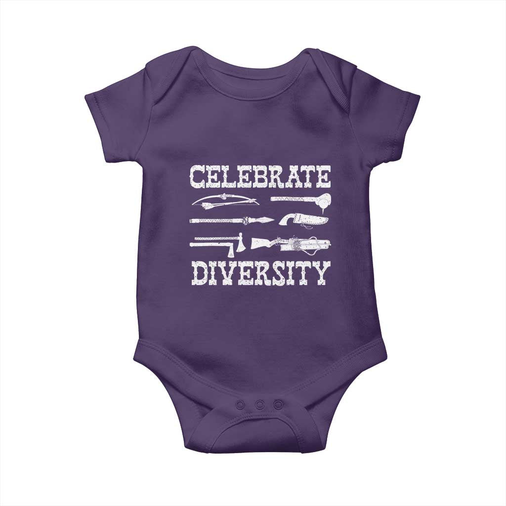 Native American Weapon Celebrate Diversity Baby Onesie Indigenous Pride - Wonder Print Shop