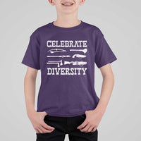 Native American Weapon Celebrate Diversity T Shirt For Kid Indigenous Pride - Wonder Print Shop