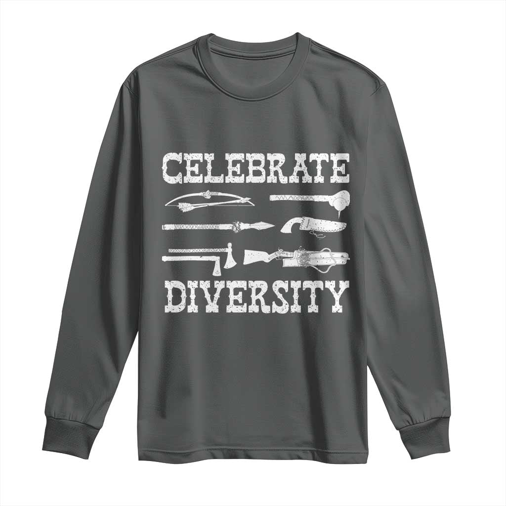 Native American Weapon Celebrate Diversity Long Sleeve Shirt Indigenous Pride - Wonder Print Shop