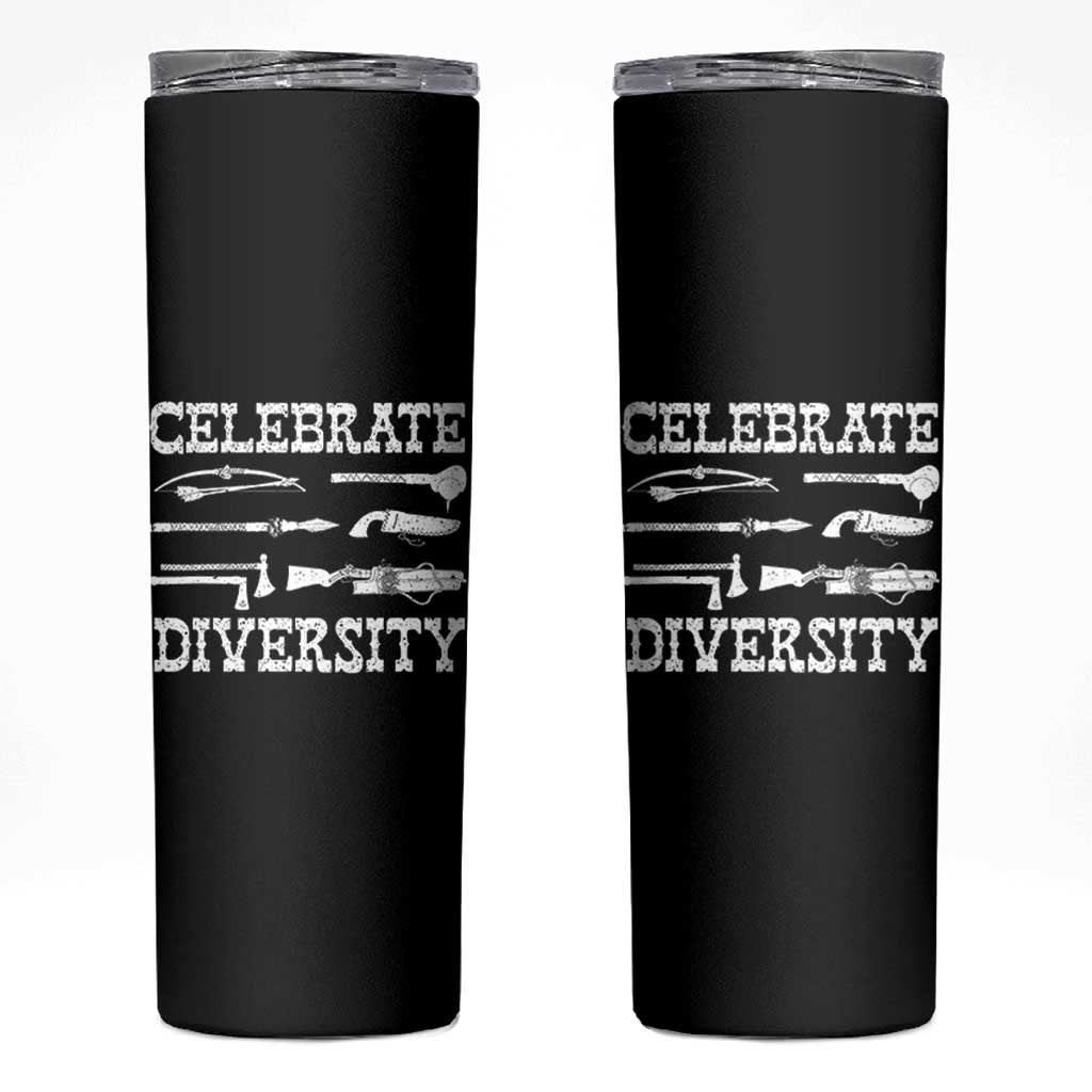 Native American Weapon Celebrate Diversity Skinny Tumbler Indigenous Pride - Wonder Print Shop