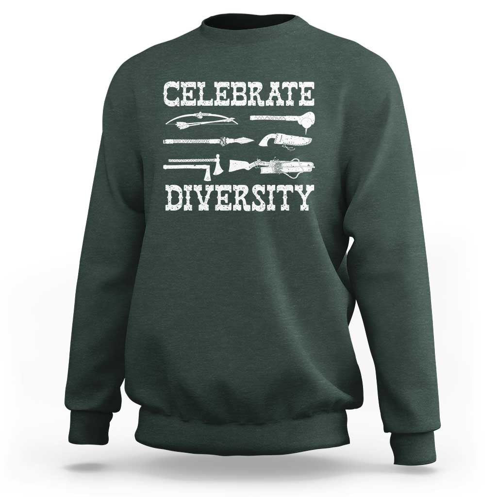 Native American Weapon Celebrate Diversity Sweatshirt Indigenous Pride - Wonder Print Shop