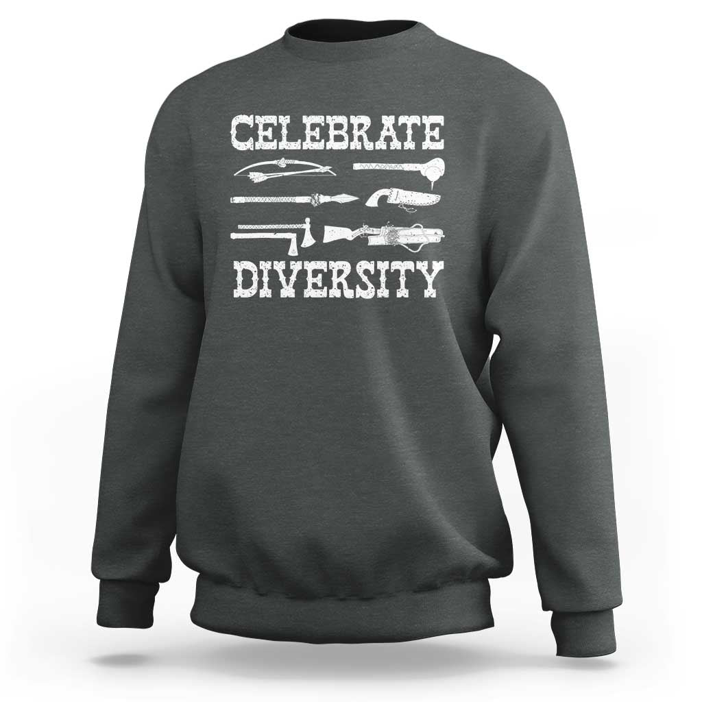 Native American Weapon Celebrate Diversity Sweatshirt Indigenous Pride - Wonder Print Shop