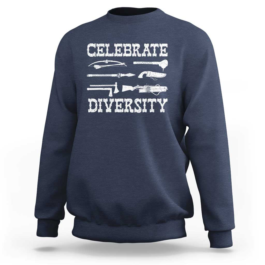 Native American Weapon Celebrate Diversity Sweatshirt Indigenous Pride - Wonder Print Shop