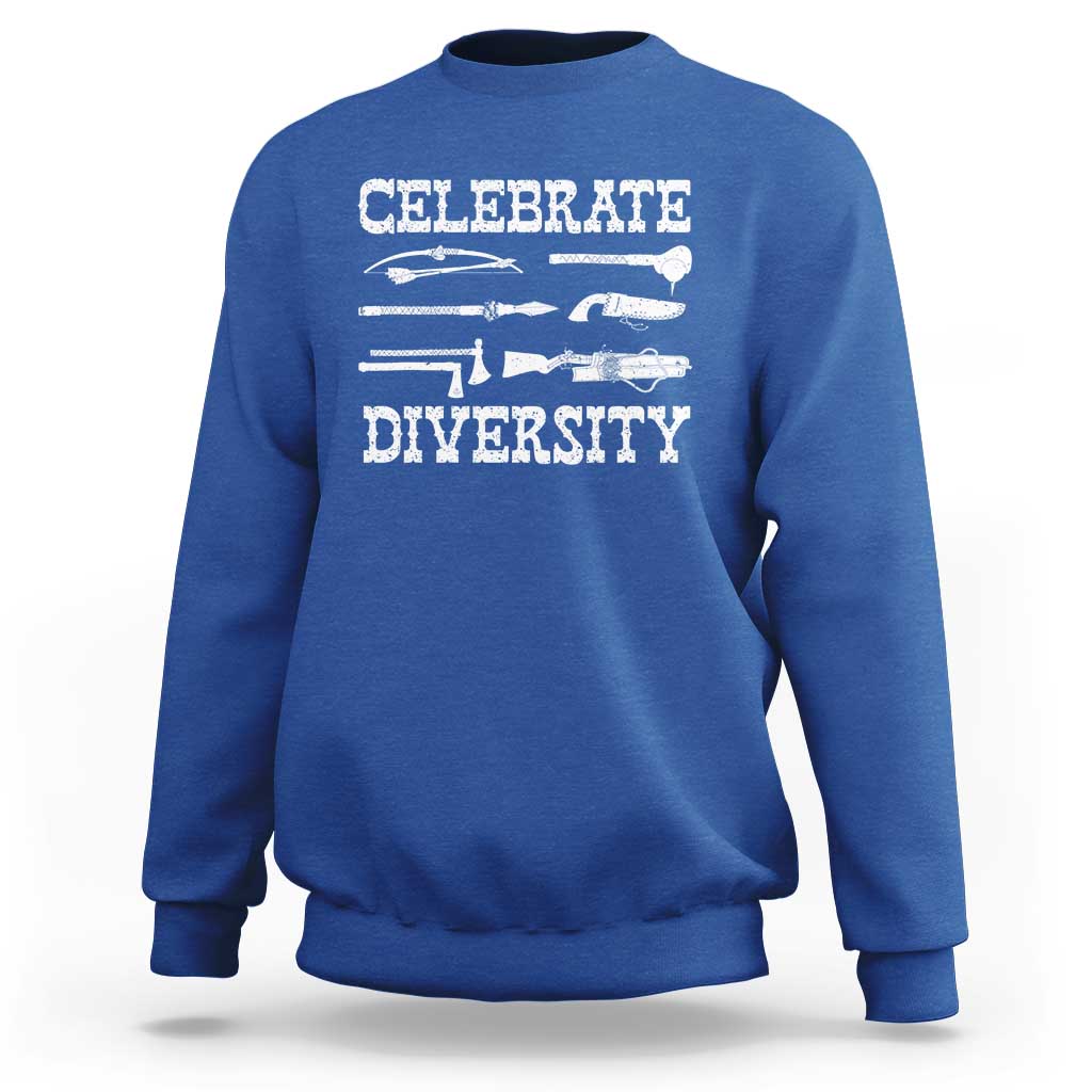 Native American Weapon Celebrate Diversity Sweatshirt Indigenous Pride - Wonder Print Shop