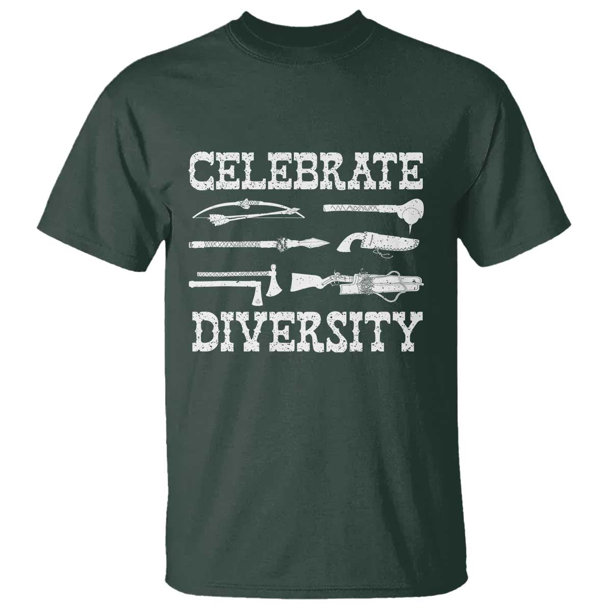 Native American Weapon Celebrate Diversity T Shirt Indigenous Pride - Wonder Print Shop
