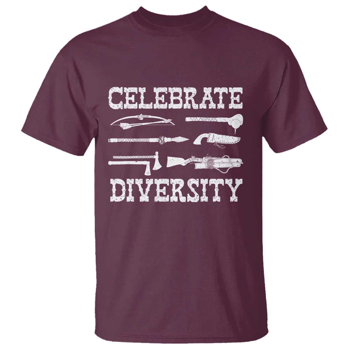 Native American Weapon Celebrate Diversity T Shirt Indigenous Pride - Wonder Print Shop