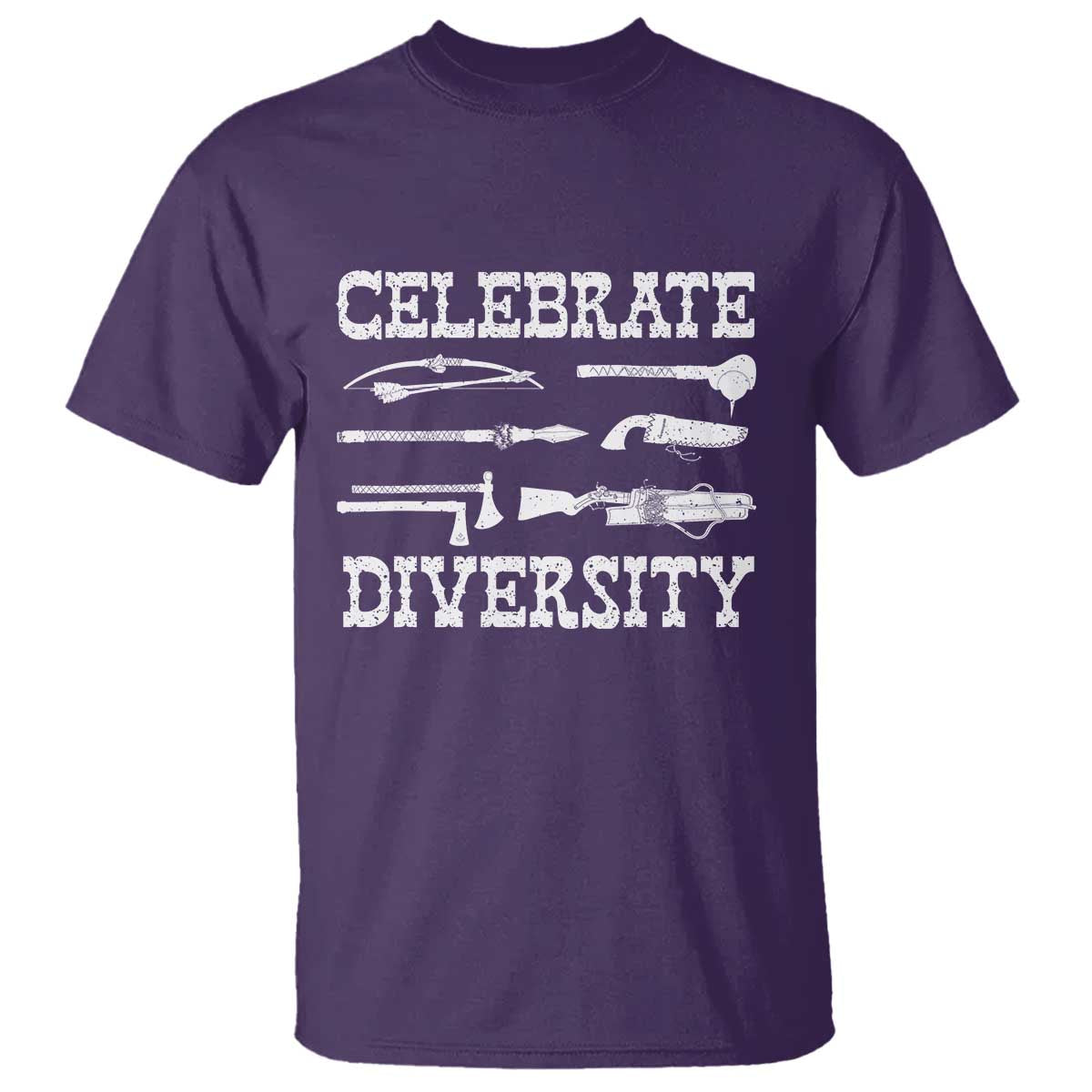 Native American Weapon Celebrate Diversity T Shirt Indigenous Pride - Wonder Print Shop