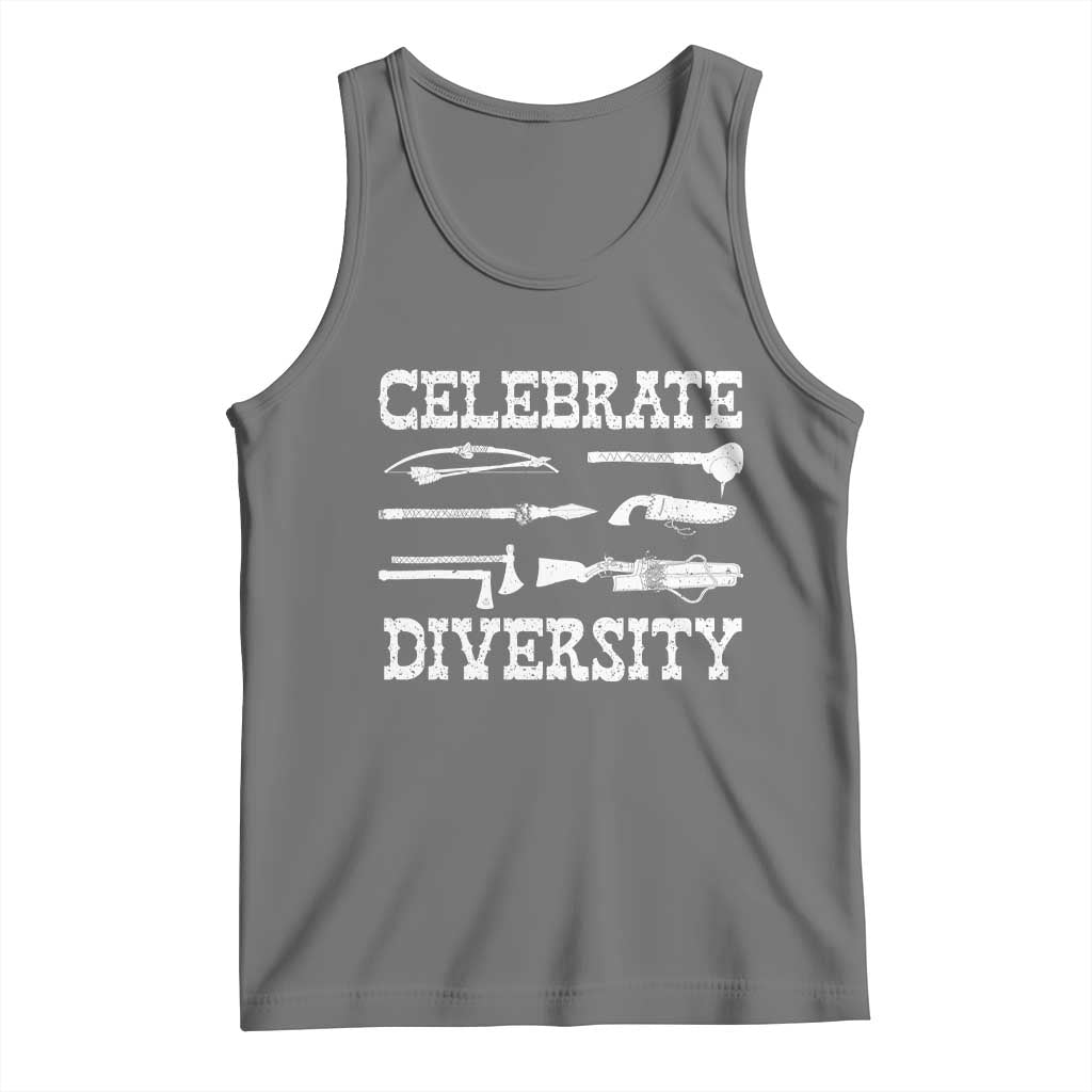 Native American Weapon Celebrate Diversity Tank Top Indigenous Pride - Wonder Print Shop