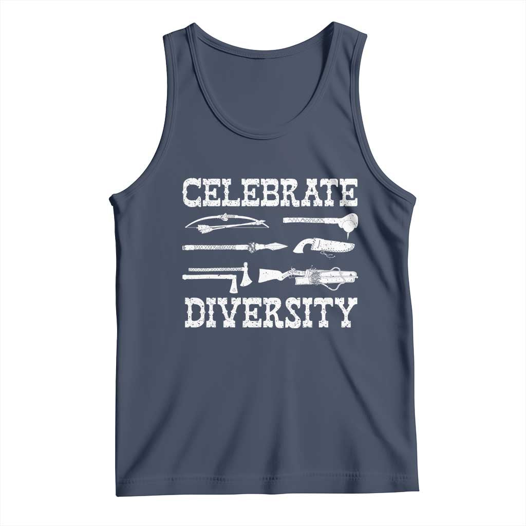 Native American Weapon Celebrate Diversity Tank Top Indigenous Pride - Wonder Print Shop