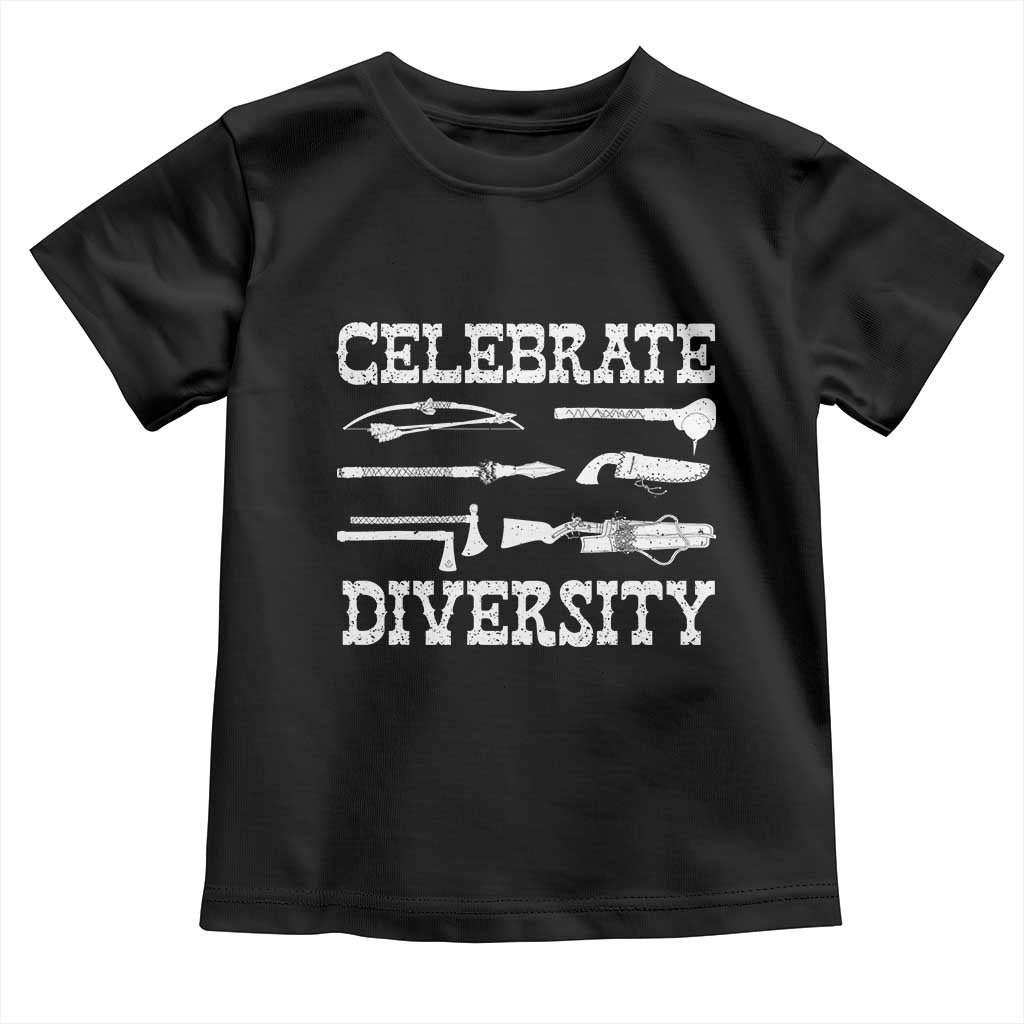 Native American Weapon Celebrate Diversity Toddler T Shirt Indigenous Pride - Wonder Print Shop