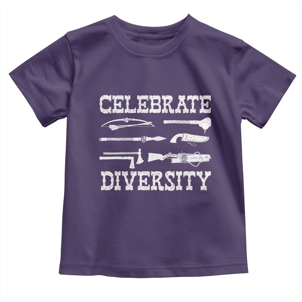 Native American Weapon Celebrate Diversity Toddler T Shirt Indigenous Pride - Wonder Print Shop