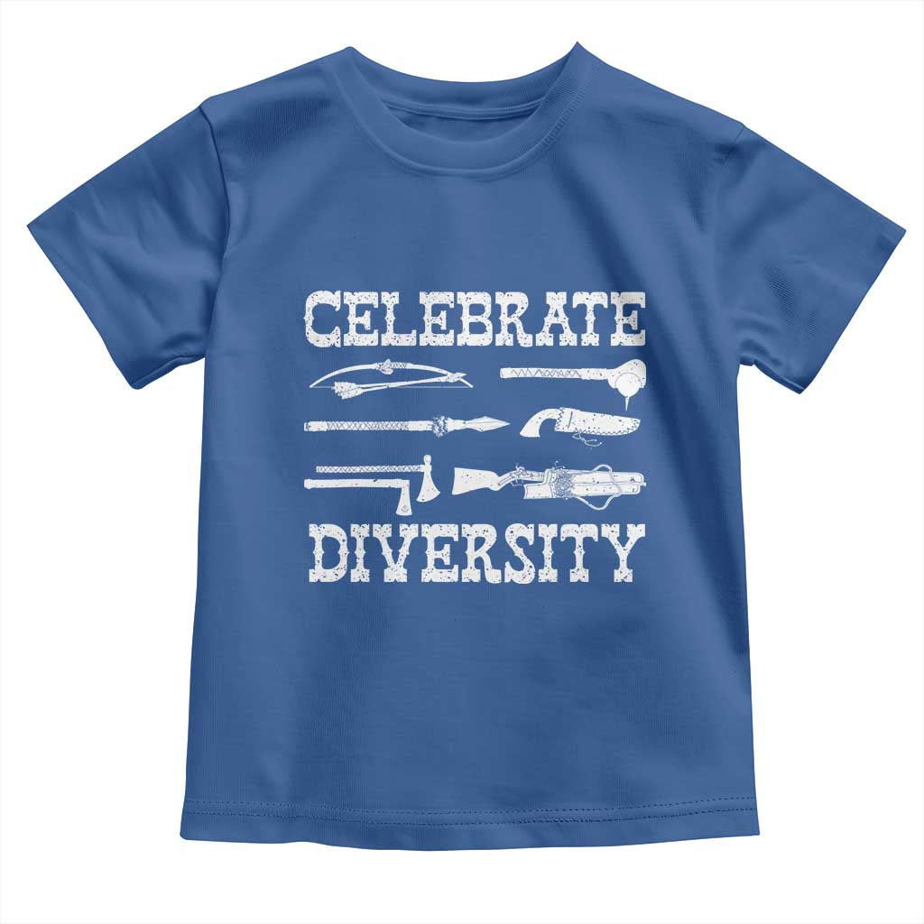Native American Weapon Celebrate Diversity Toddler T Shirt Indigenous Pride - Wonder Print Shop