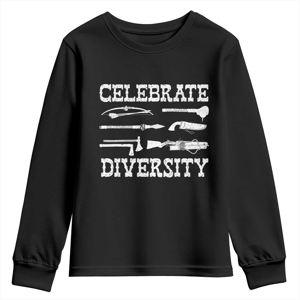 Native American Weapon Celebrate Diversity Youth Sweatshirt Indigenous Pride - Wonder Print Shop