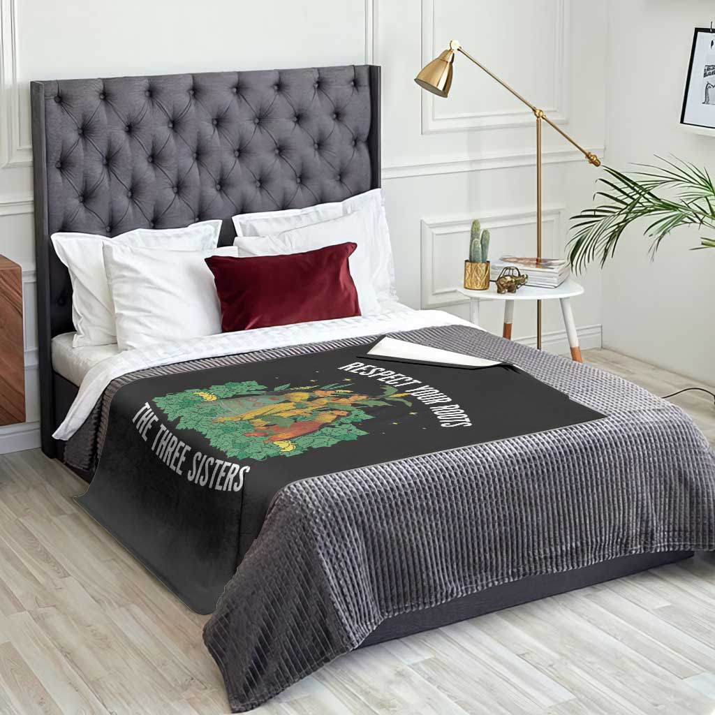 Three Sisters Respect Your Roots Throw Blanket Native American Heritage History Month - Wonder Print Shop