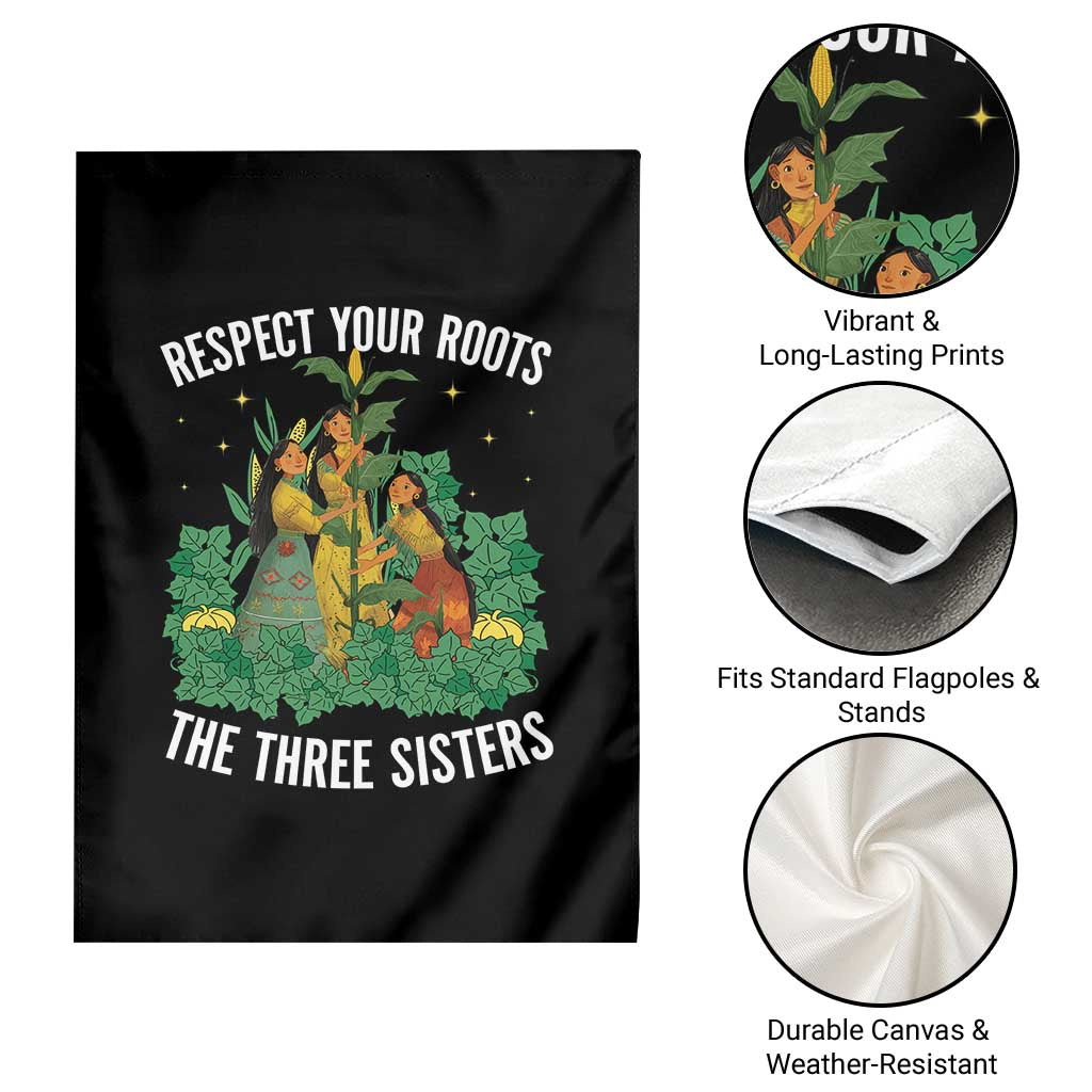 Three Sisters Respect Your Roots Garden Flag Native American Heritage History Month - Wonder Print Shop