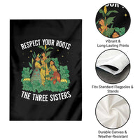 Three Sisters Respect Your Roots Garden Flag Native American Heritage History Month - Wonder Print Shop
