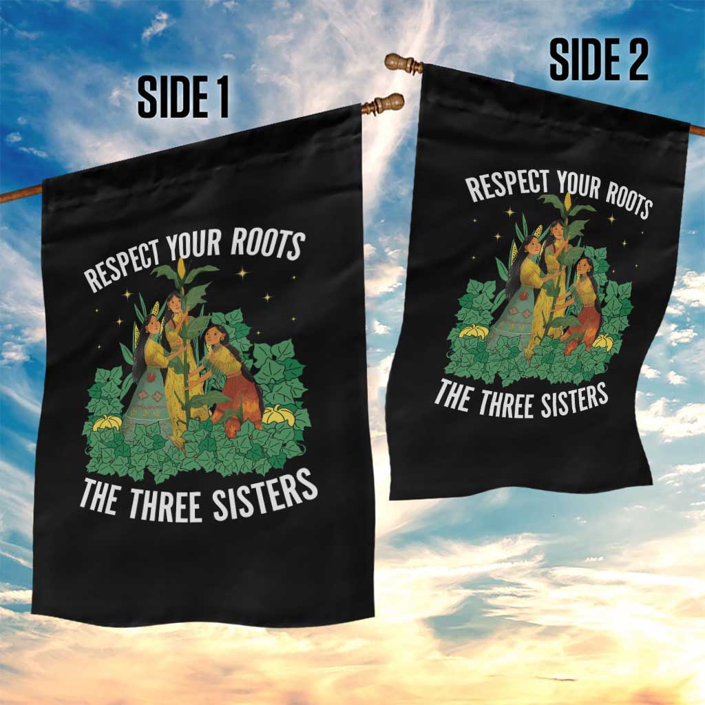 Three Sisters Respect Your Roots Garden Flag Native American Heritage History Month - Wonder Print Shop