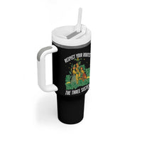 Three Sisters Respect Your Roots Tumbler With Handle Native American Heritage History Month - Wonder Print Shop