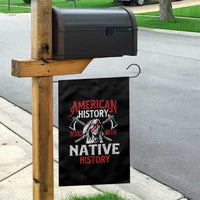 American History Begins With Native History Garden Flag Native American Indigenous Indian Warrior - Wonder Print Shop