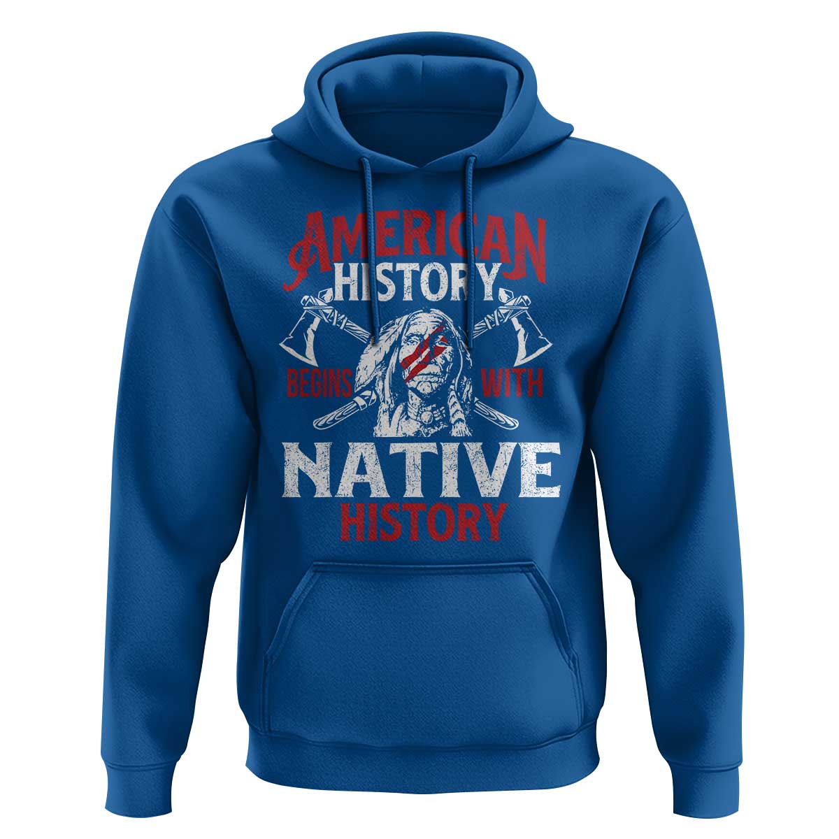 American History Begins With Native History Hoodie Native American Indigenous Indian Warrior - Wonder Print Shop