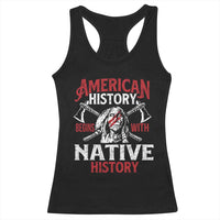 American History Begins With Native History Racerback Tank Top Native American Indigenous Indian Warrior - Wonder Print Shop
