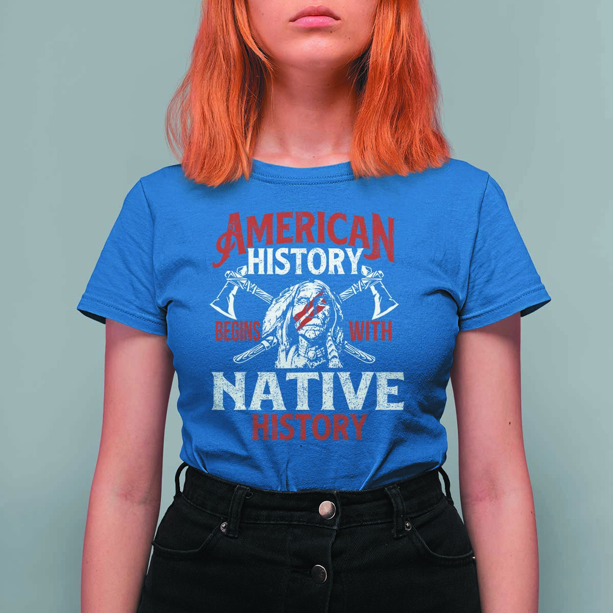 American History Begins With Native History T Shirt For Women Native American Indigenous Indian Warrior - Wonder Print Shop