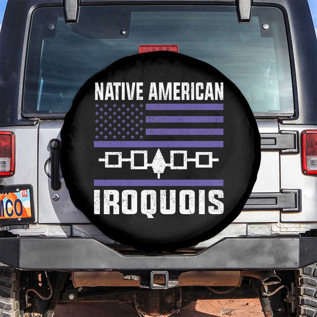 Native American Iroquois Spare Tire Cover Haudenosaunee Nation Vintage USA Flag - Wonder Print Shop