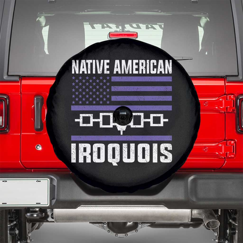 Native American Iroquois Spare Tire Cover Haudenosaunee Nation Vintage USA Flag - Wonder Print Shop