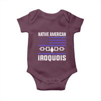 Native American Iroquois Baby Onesie Haudenosaunee Nation Vintage USA Flag - Wonder Print Shop