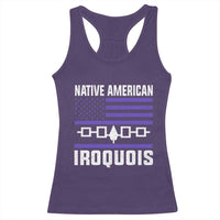 Native American Iroquois Racerback Tank Top Haudenosaunee Nation Vintage USA Flag - Wonder Print Shop
