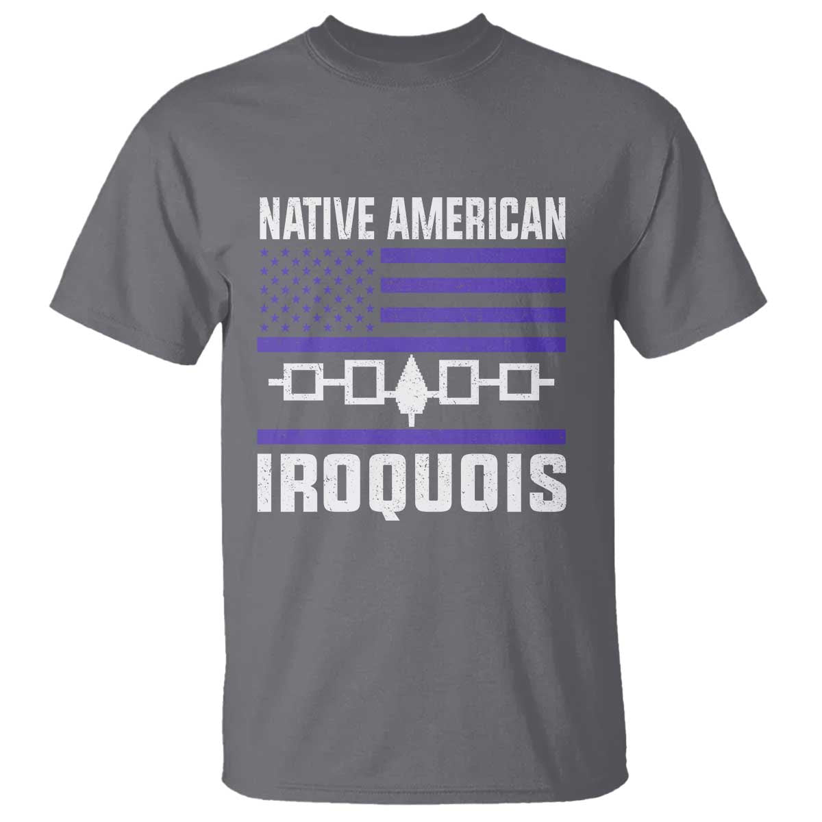 Native American Iroquois T Shirt Haudenosaunee Nation Vintage USA Flag - Wonder Print Shop