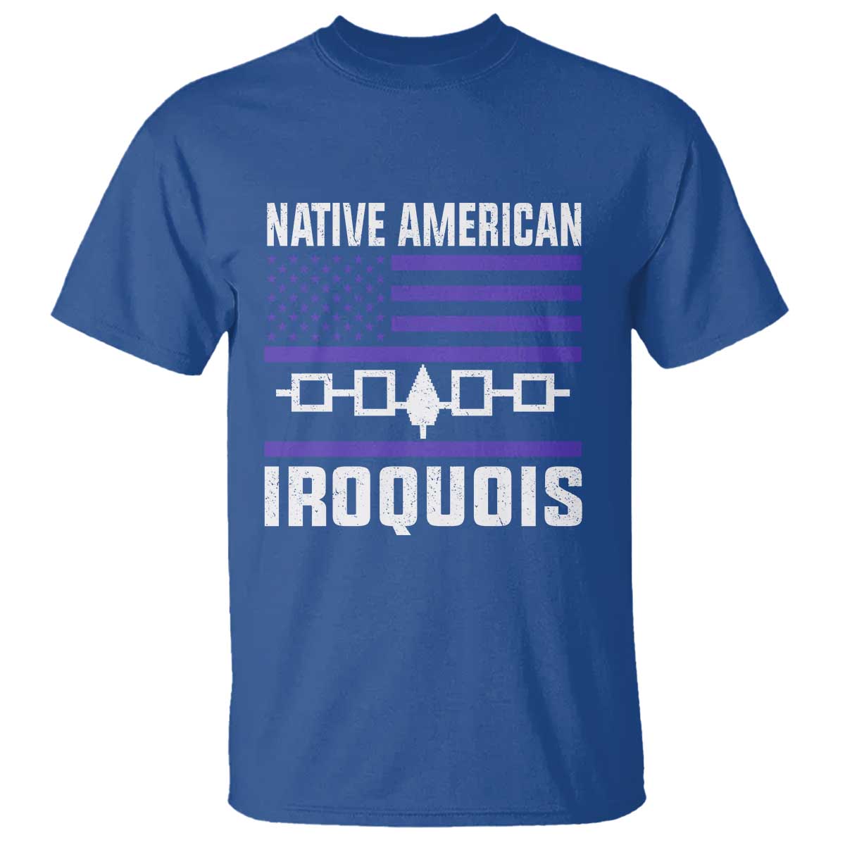 Native American Iroquois T Shirt Haudenosaunee Nation Vintage USA Flag - Wonder Print Shop