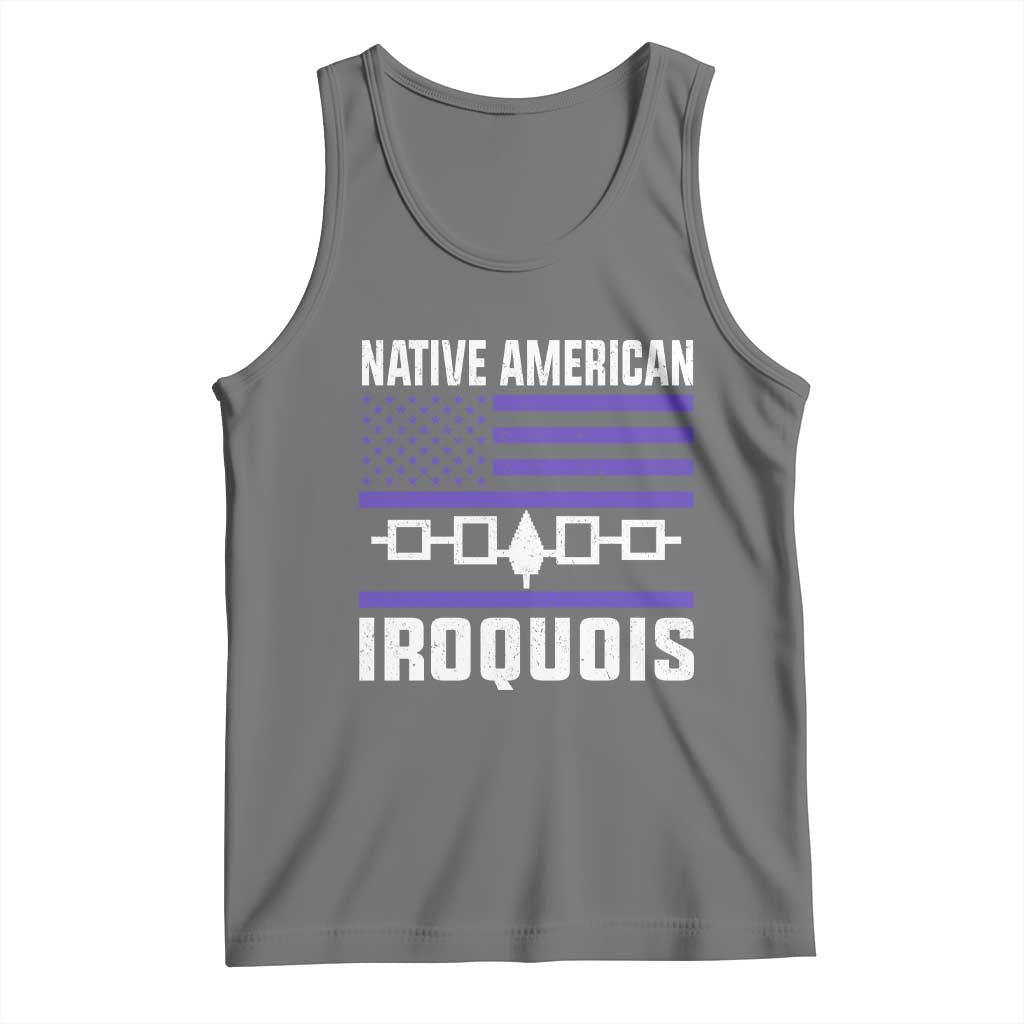Native American Iroquois Tank Top Haudenosaunee Nation Vintage USA Flag - Wonder Print Shop