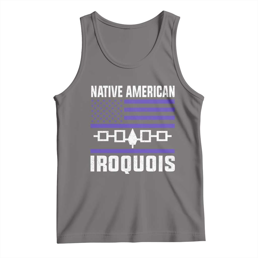 Native American Iroquois Tank Top Haudenosaunee Nation Vintage USA Flag - Wonder Print Shop