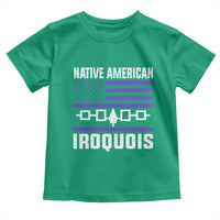 Native American Iroquois Toddler T Shirt Haudenosaunee Nation Vintage USA Flag - Wonder Print Shop