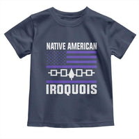 Native American Iroquois Toddler T Shirt Haudenosaunee Nation Vintage USA Flag - Wonder Print Shop