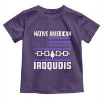 Native American Iroquois Toddler T Shirt Haudenosaunee Nation Vintage USA Flag - Wonder Print Shop