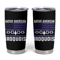 Native American Iroquois Tumbler Cup Haudenosaunee Nation Vintage USA Flag - Wonder Print Shop