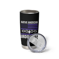Native American Iroquois Tumbler Cup Haudenosaunee Nation Vintage USA Flag - Wonder Print Shop