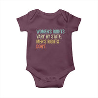 Women's Rights Vary By State Men Rights Don't Feminist Retro Baby Onesie
