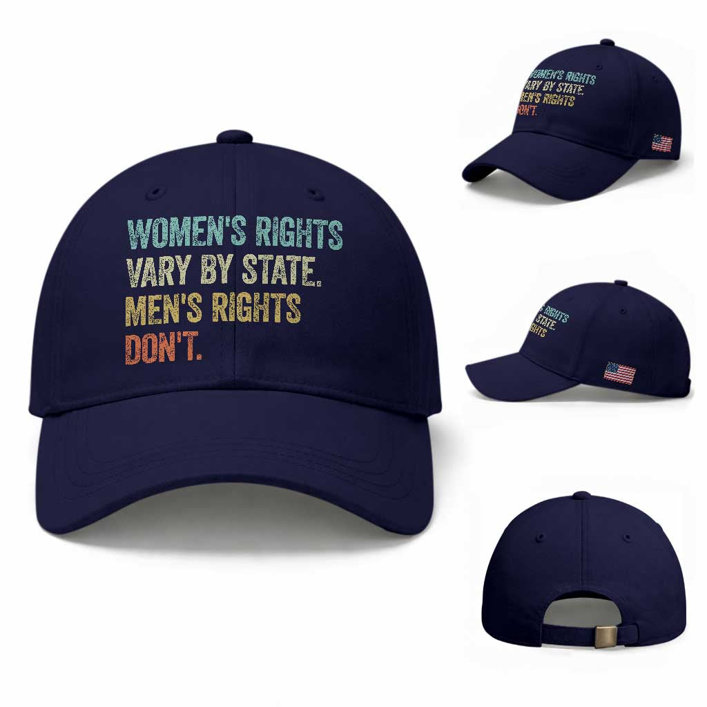 Women's Rights Vary By State Men Rights Don't Feminist Retro Baseball Cap