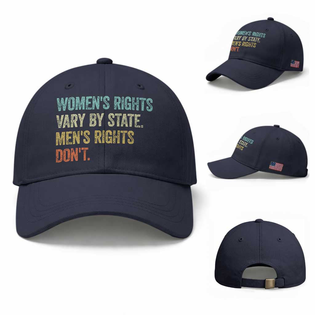Women's Rights Vary By State Men Rights Don't Feminist Retro Baseball Cap