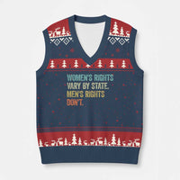 Women's Rights Vary By State Men Rights Don't Feminist Retro V-Neck Knit Sweater Vest